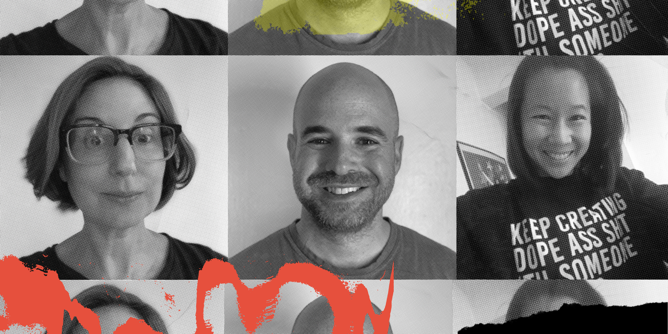 Collage of photos of the speakers including: a photo of Julia Ames, a caucasian woman with cropped dark hair and glasses; a photo of Micah Greenberg, a smiling Jewish-American man with a bald head and a short beard, wearing a green t-shirt; and a photo of Patti Look, a spunky Chinese-American woman wearing a black sweatshirt that says 