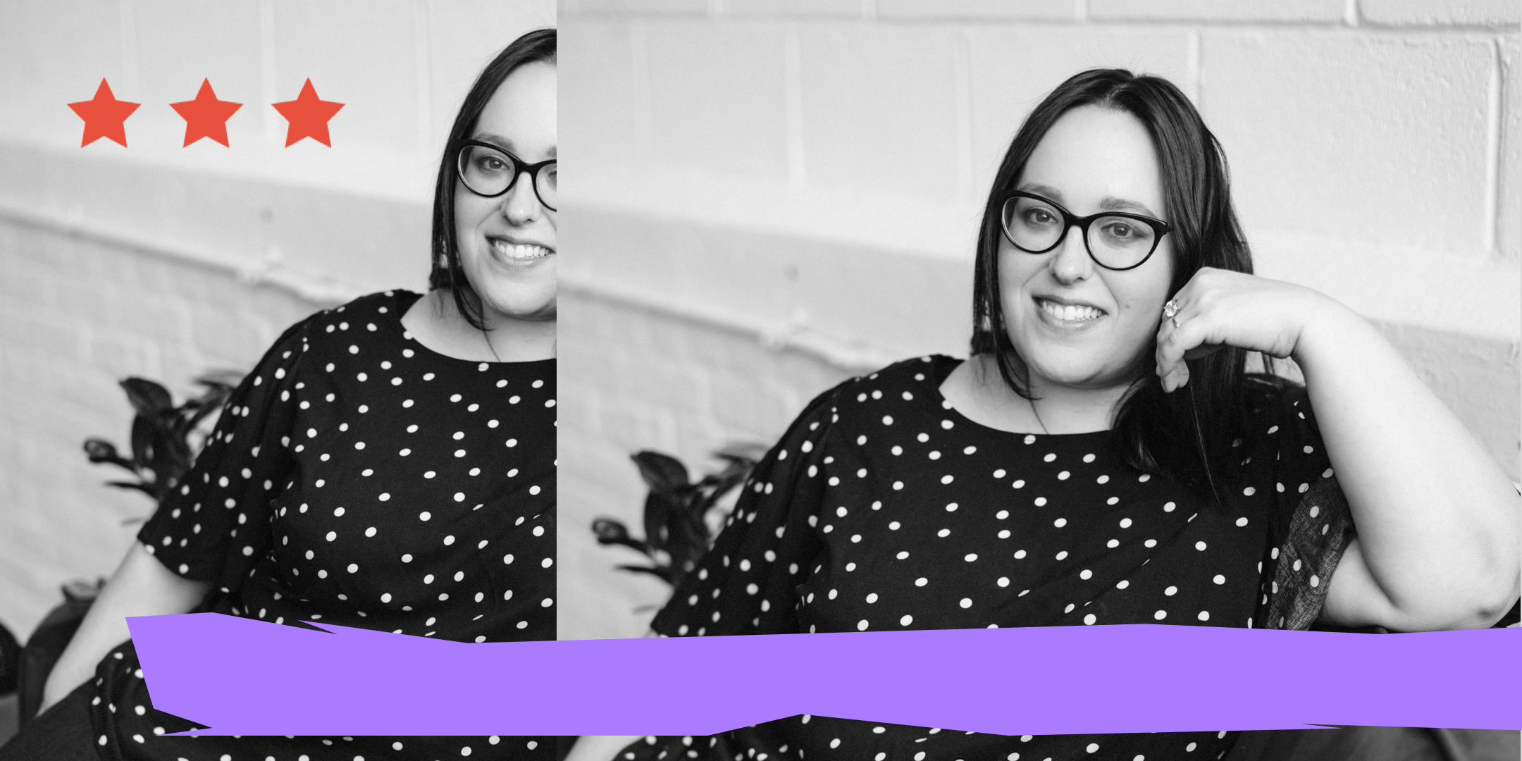 Tamar Fox, a young white woman wearing glasses and a polka dot blouse.